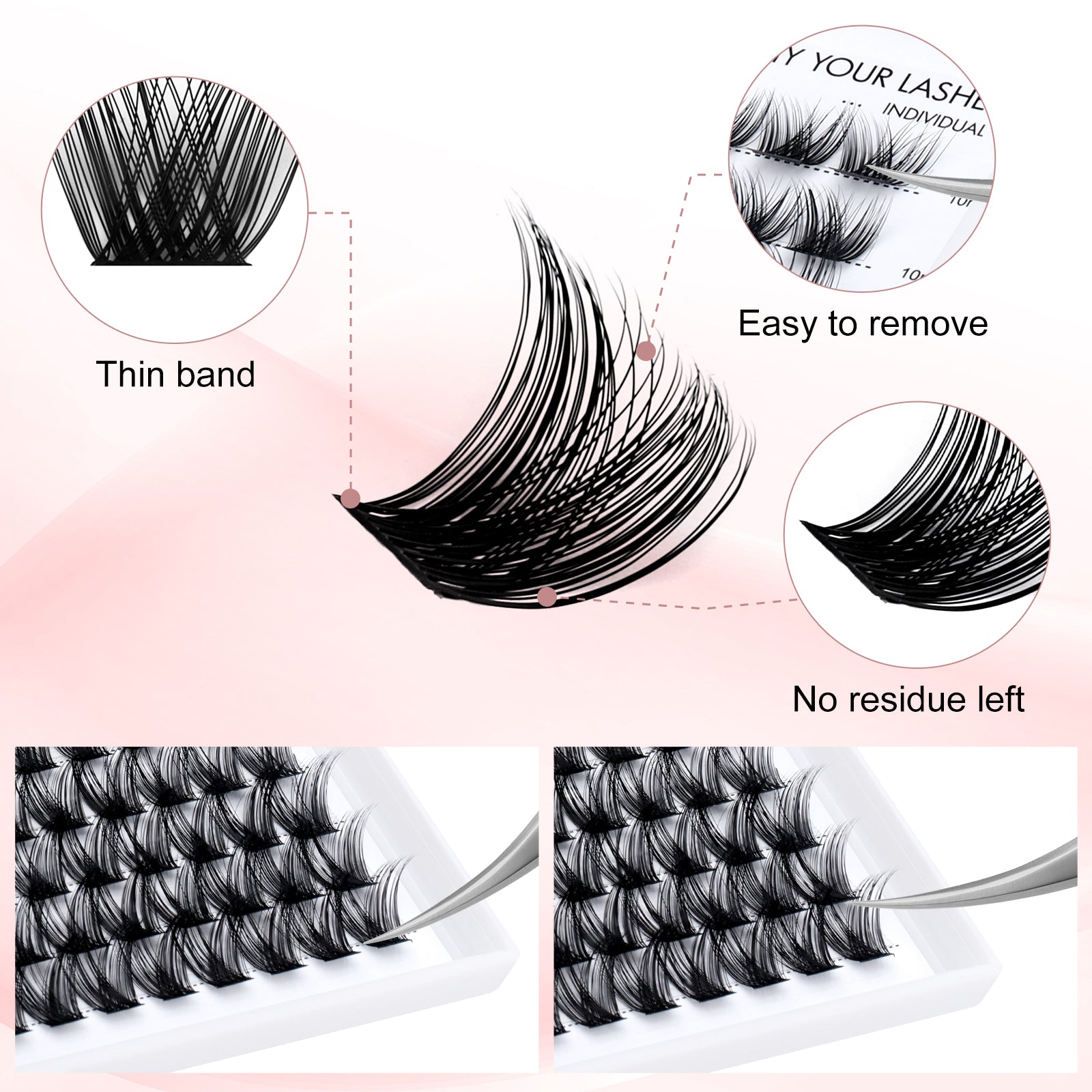 cat eye lash clusters