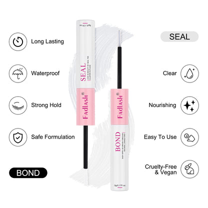 Black bond and Clear seal liquid texture for DIY lash extensions