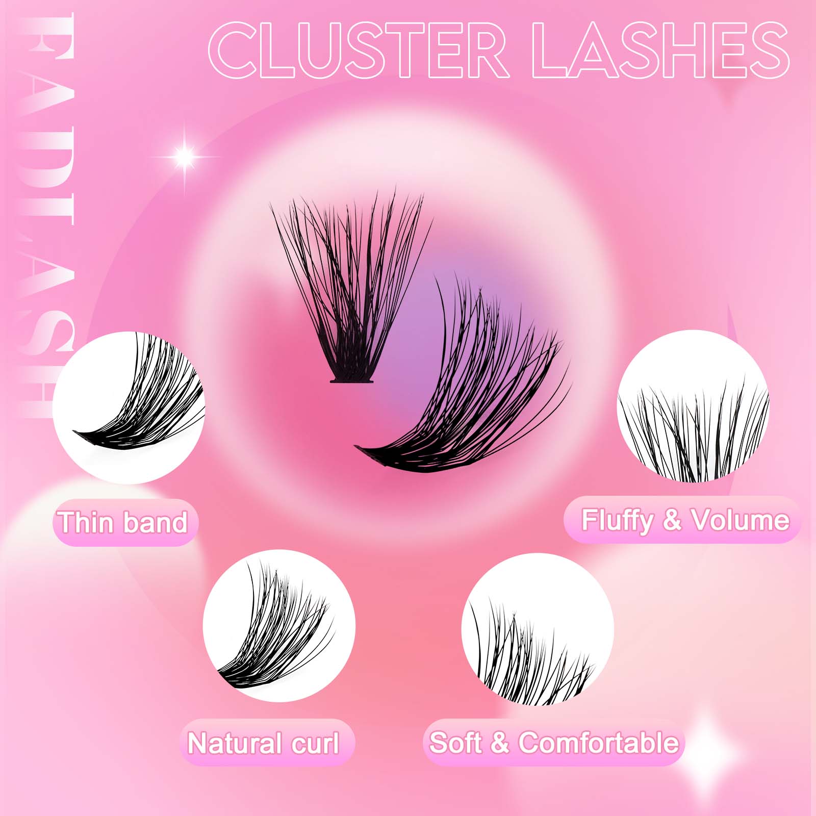 cat eye lash clusters​ 0.07mm