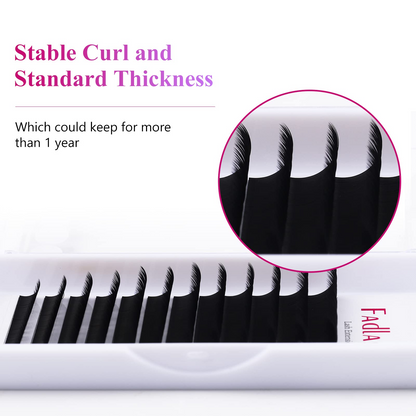 Fadlash 14mm classic lash extensions single length variant C curl