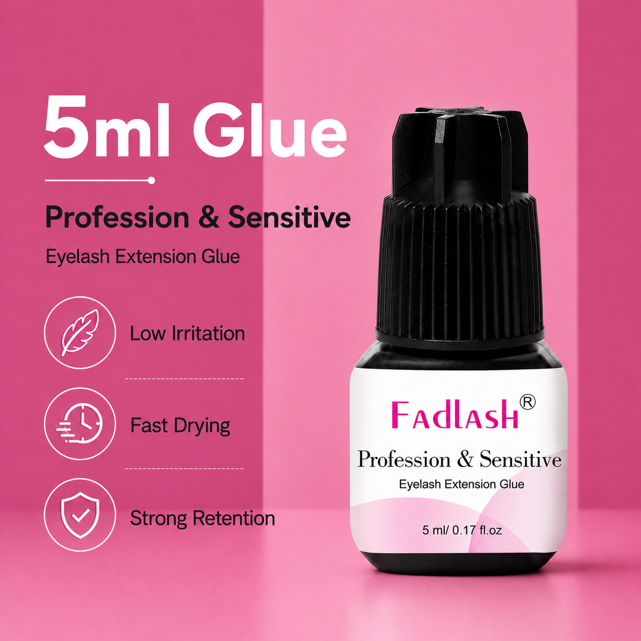 Fadlash 5ml professional and sensitive eyelash extension glue