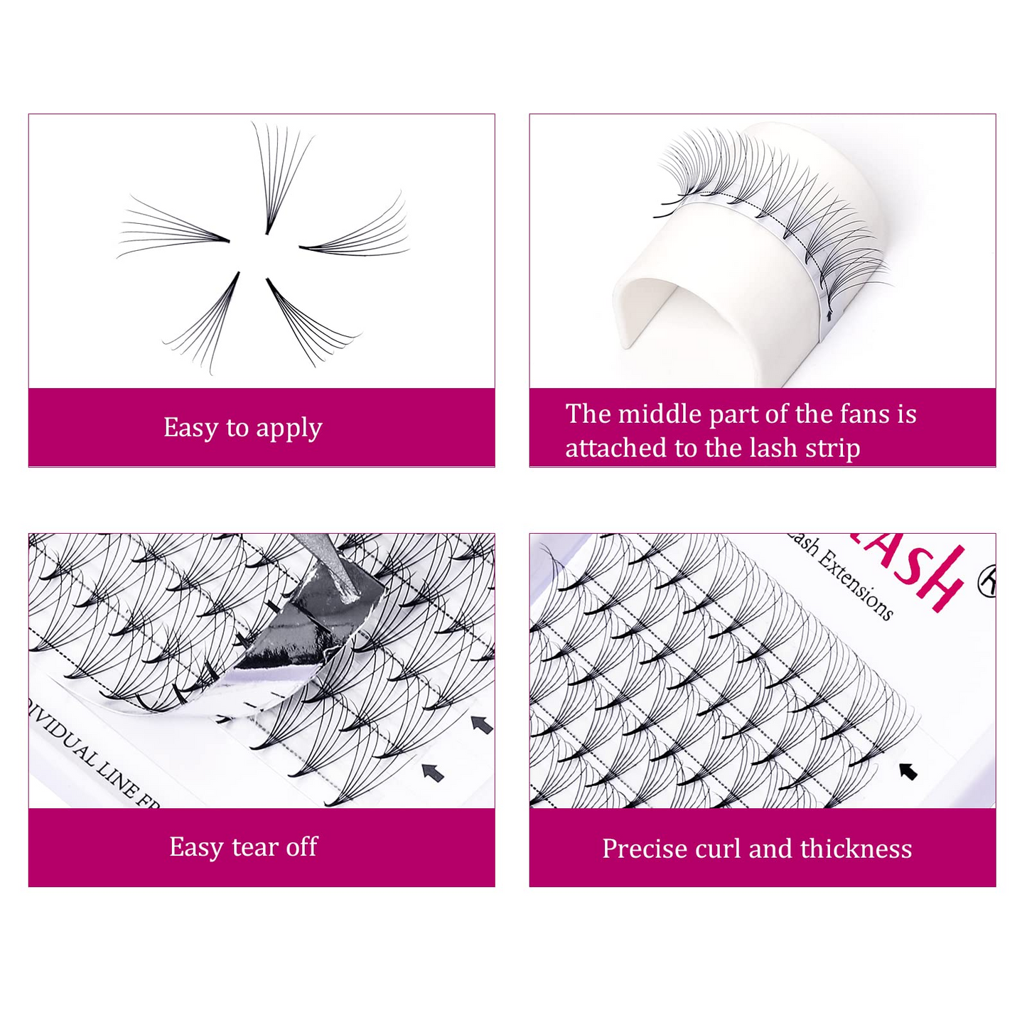 6D best premade fans eyelash extensions