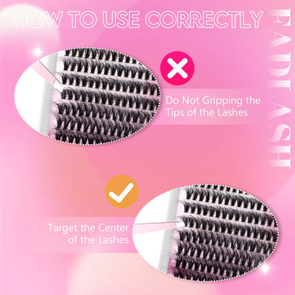 NO press on lash clusters​ 