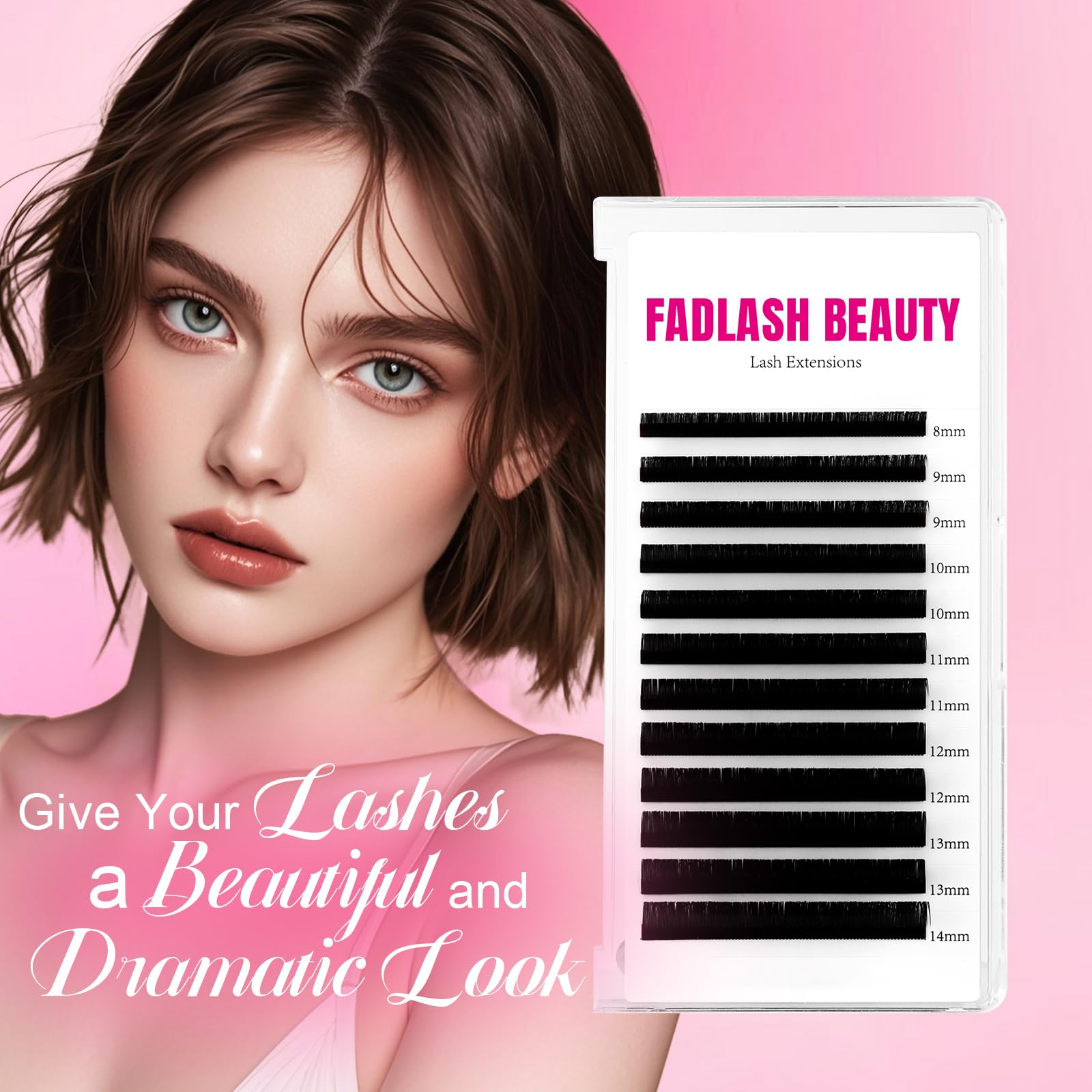 Classic Lash Extensions - Mixed Length Tray - Fadlash