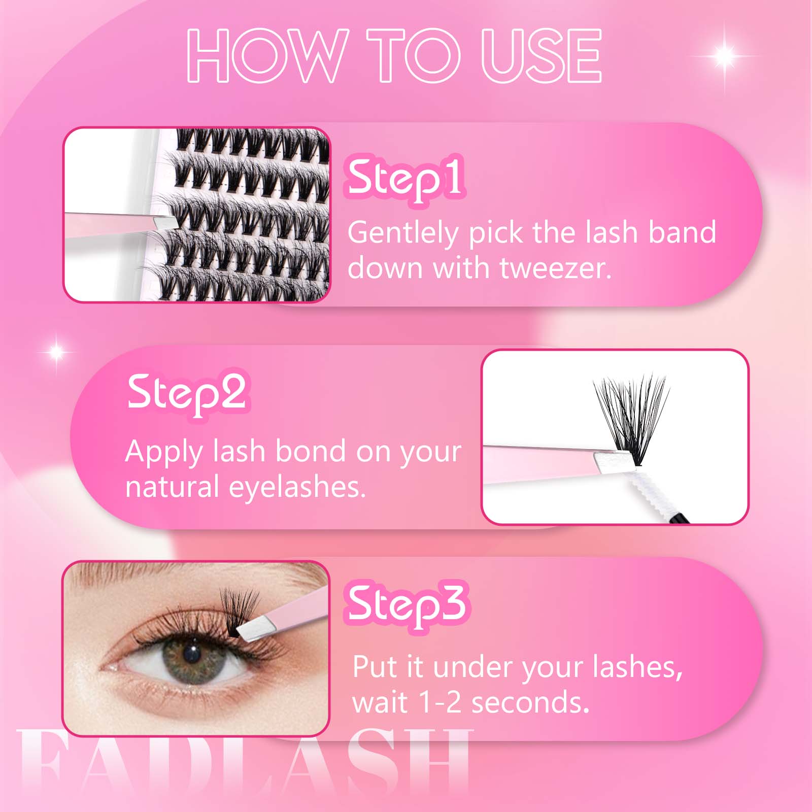 lash clusters natural​ 0.07MM