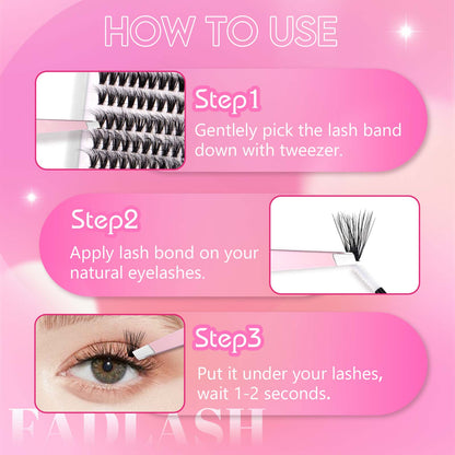 lash clusters natural​ 0.07MM
