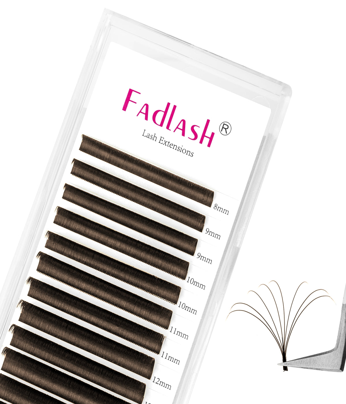 Brown lash extensions trays
