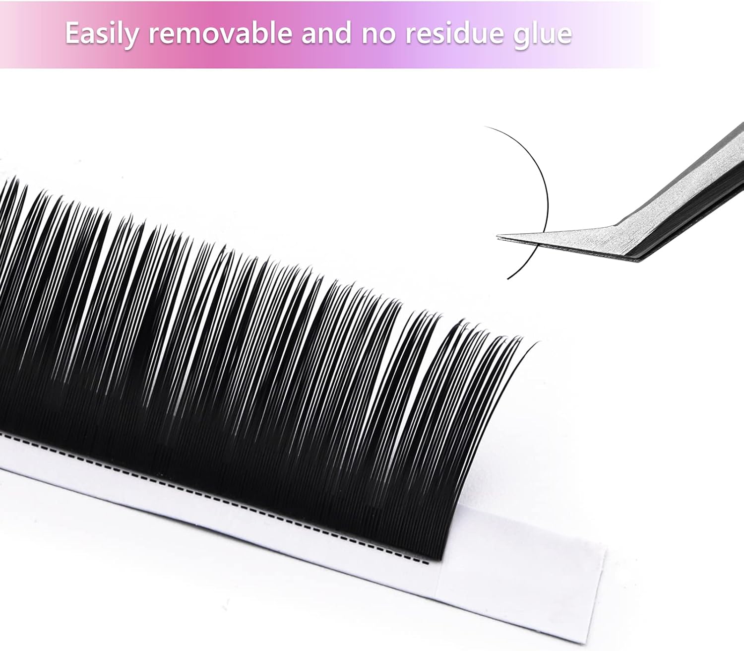 Classic eyelash extensions tray 0.05 0.07 dense lashes for easy pick-up and natural lash sets