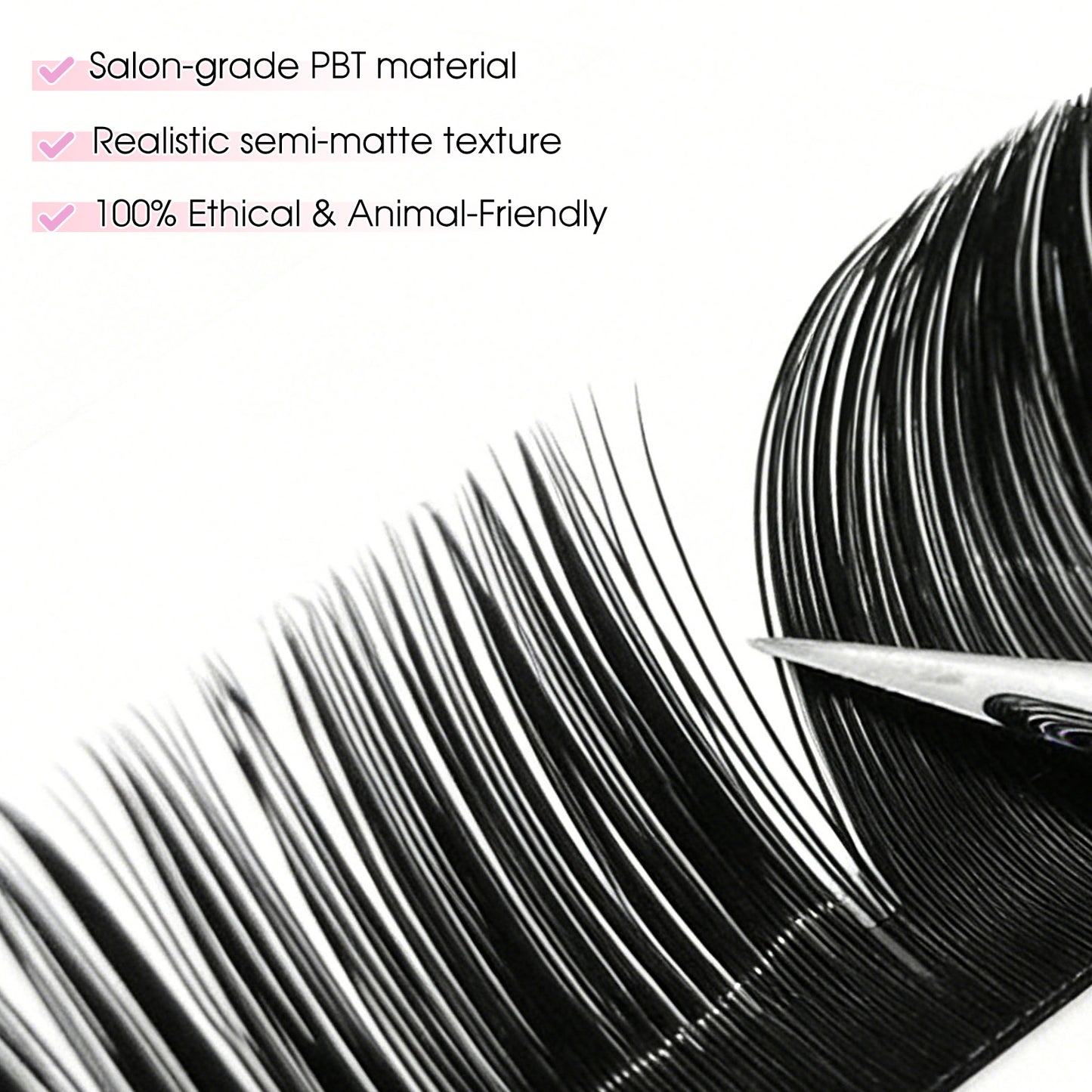 Clean Root Classic Lash Extensions by Fadlash - Easy to Detach with No Residue.
