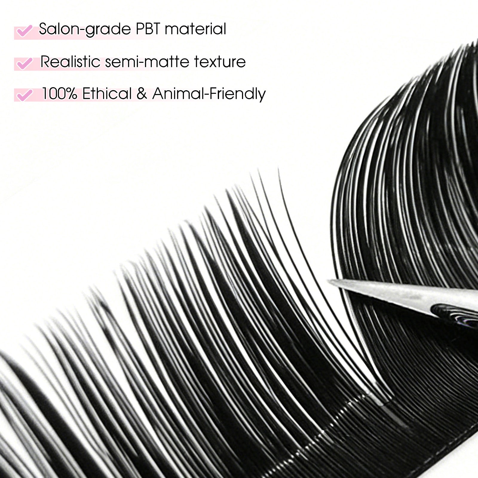 Clean Root Classic Lash Extensions by Fadlash - Easy to Detach with No Residue.