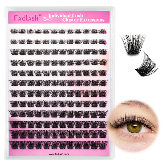 F01 natural DIY lash clusters 0.07mm C curl mixed lengths