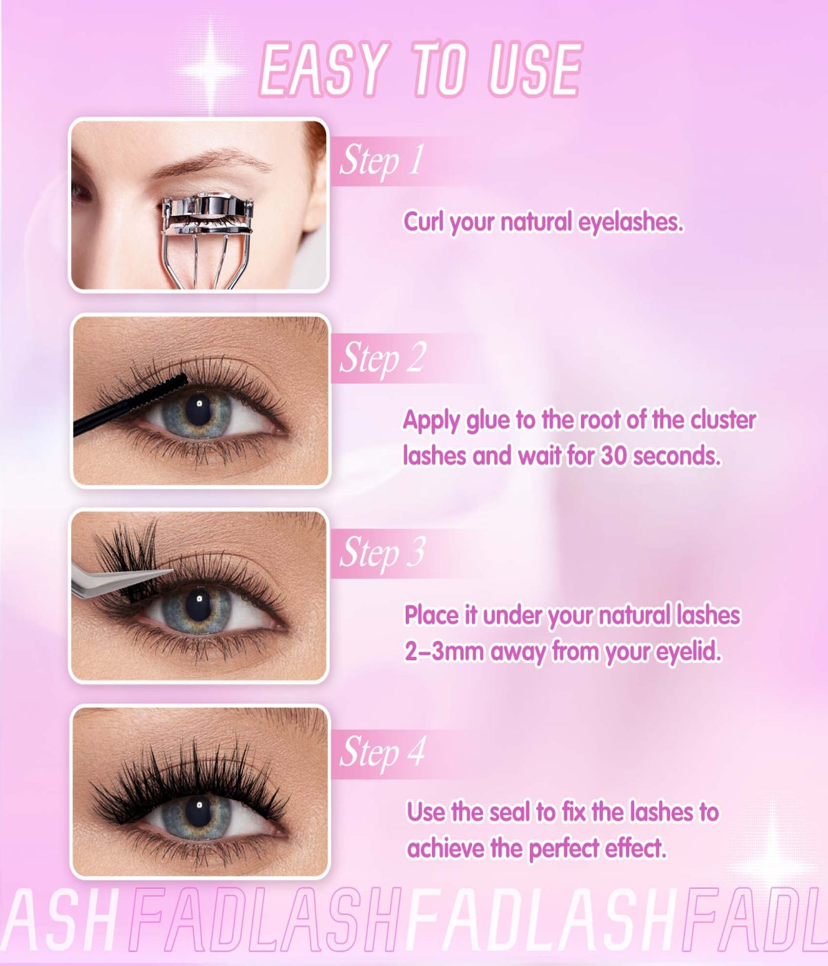 Natural Cat Eye Lash Clusters
