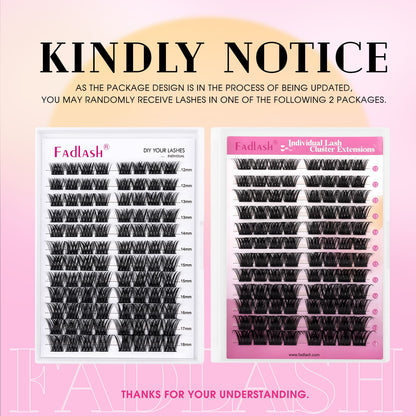 D Curl lash clusters mix 15-20mm for dramatic glam lashes