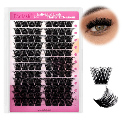 F2 D Curl segmented lash clusters mixed length tray