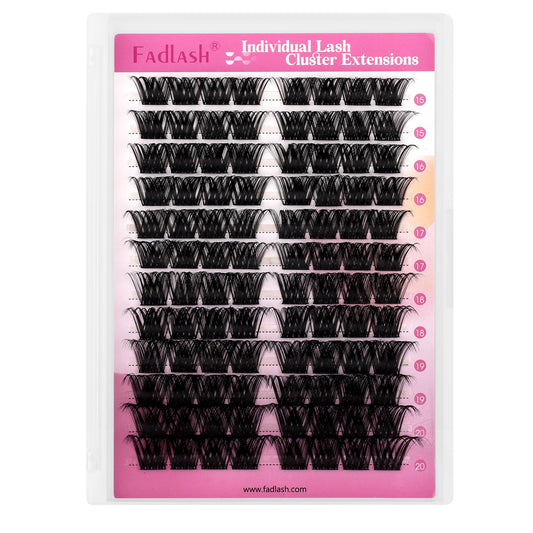 F2 D Curl segmented lash clusters mixed length tray