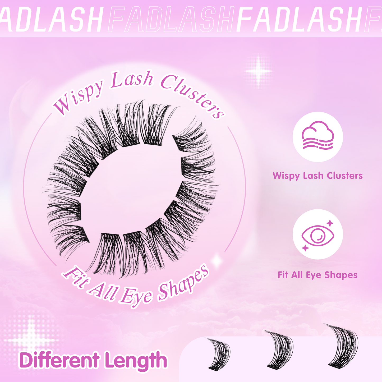 lash clusters cat eye