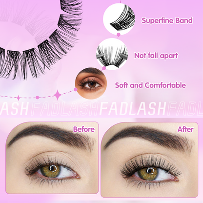 cat eye lashes clusters F3
