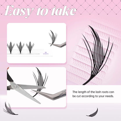 FADLASH Premade Anime Spire Lashes Natural Spire All-in-one Design
