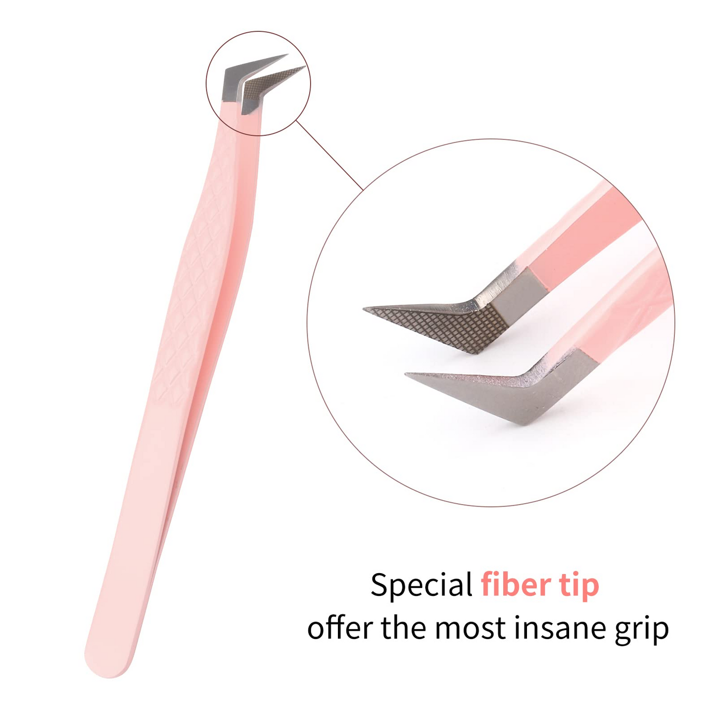 pink eyelash extensions tweezers​ 90
