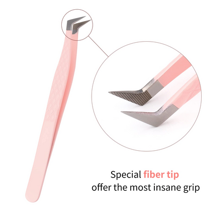 pink eyelash extensions tweezers​ 90