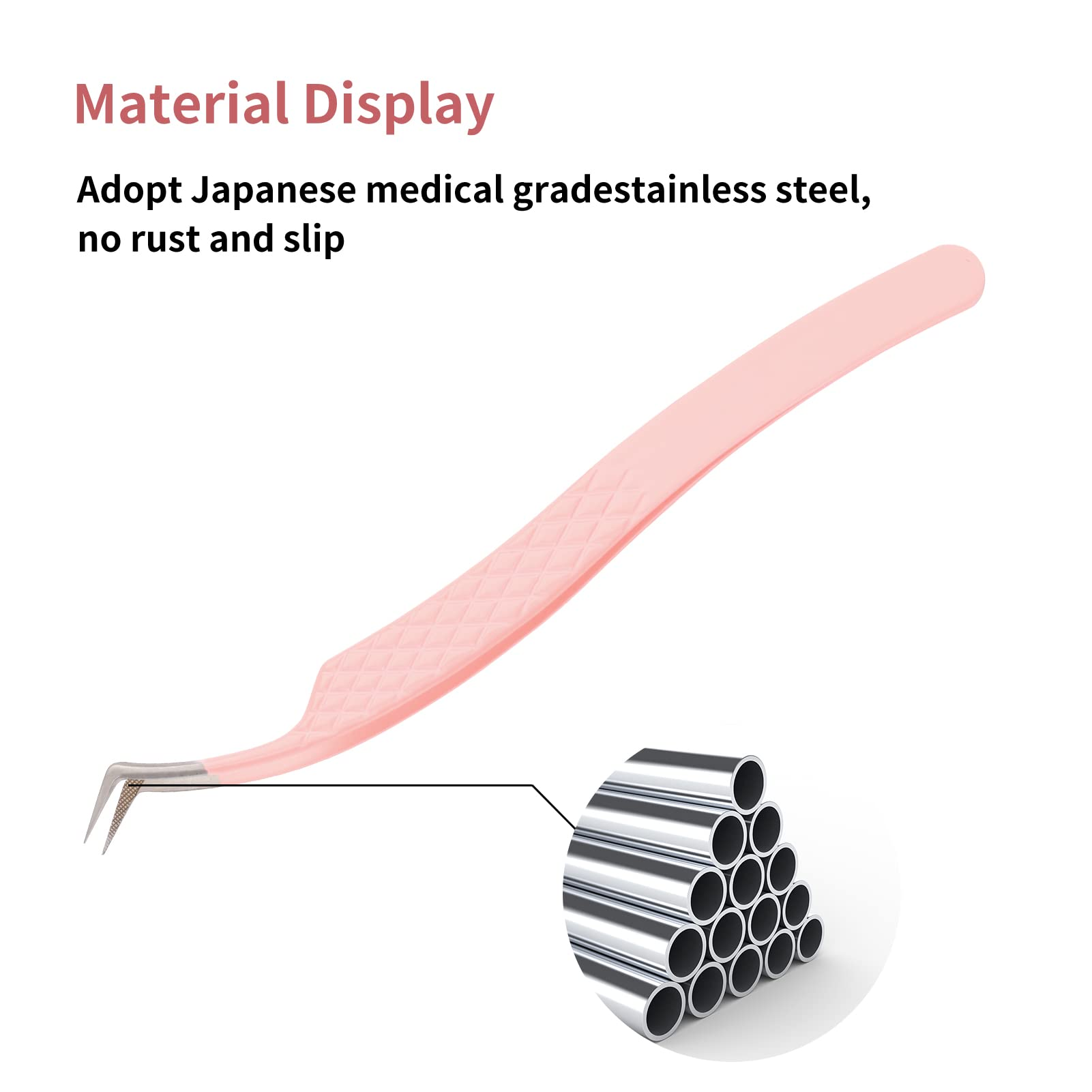 C-Shape Fiber Tip Tweezers for Eyelash Extensions – Ergonomic Curved Design - Fadlash