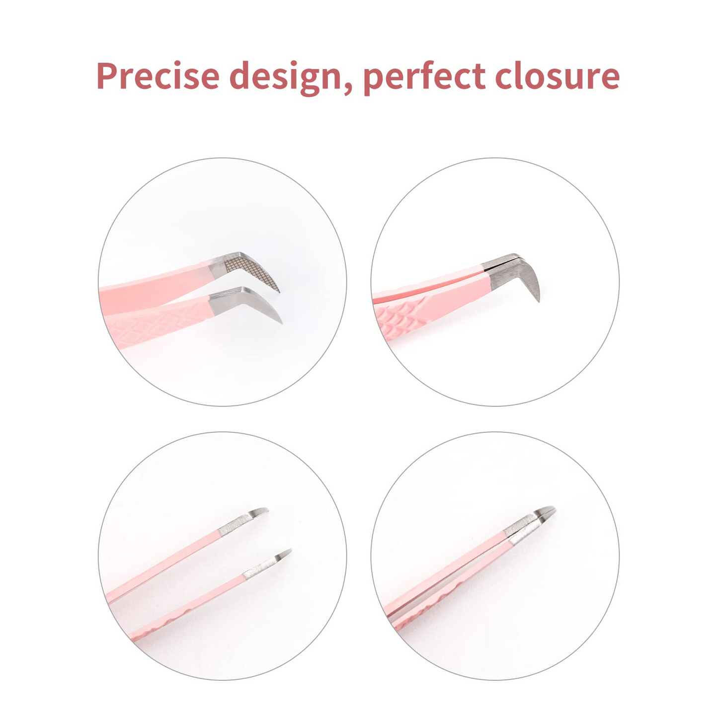 C-Shape Fiber Tip Tweezers for Eyelash Extensions – Ergonomic Curved Design - Fadlash