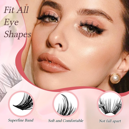 (🇺🇸 US Stock) Wispy DIY Lash Clusters | D Curl 10-16mm Tray