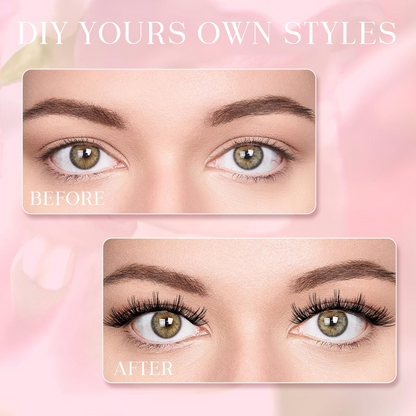 (🇺🇸 US Stock) Wispy DIY Lash Clusters | D Curl 10-16mm Tray