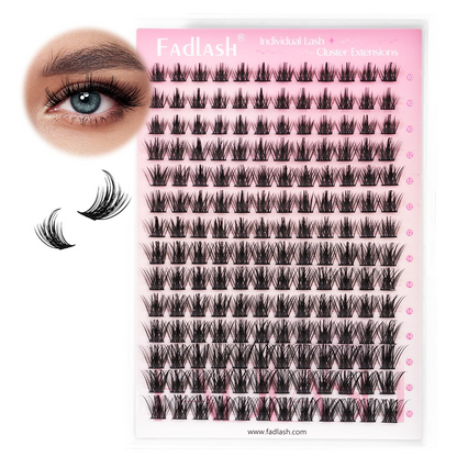 (🇺🇸 US Stock) Wispy DIY Lash Clusters | D Curl 10-16mm Tray