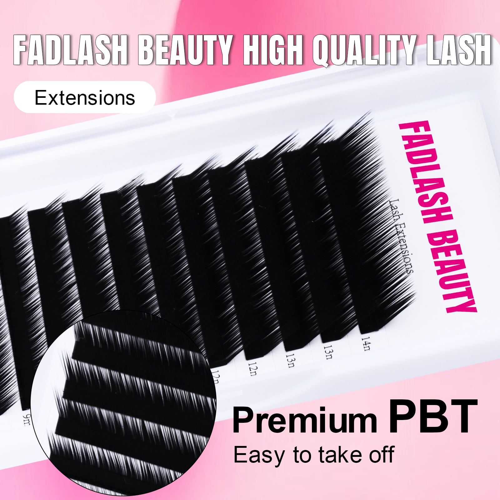 L Curl Classic Lash Trays - Flat Base Eyelash Extensions - Fadlash