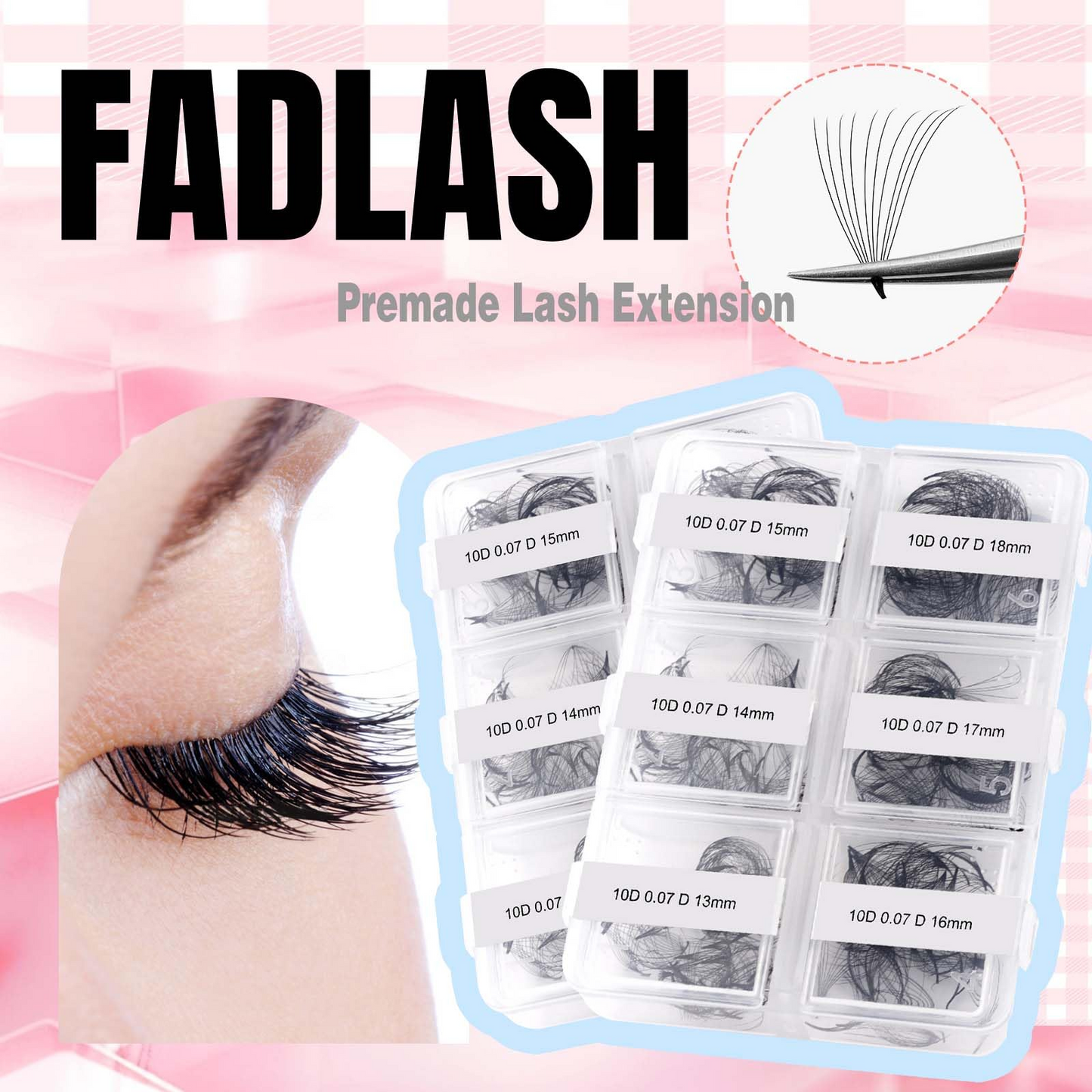 300 Fans 10D Premade Loose Fan Lashes 13–18mm - Fadlash