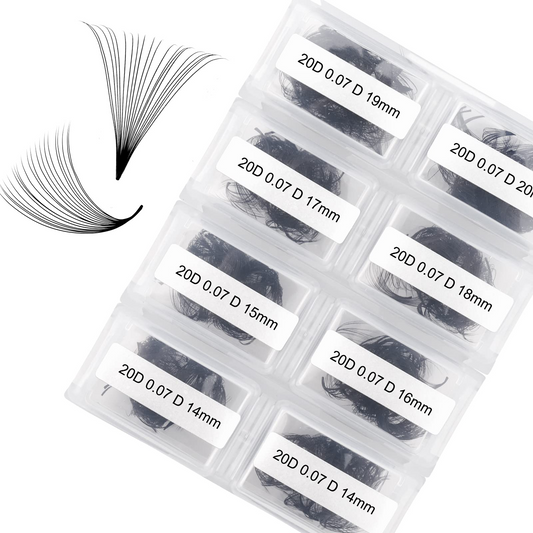 600 20D Premade Loose Fan Lashes for Mega Volume Eyelash Extensions