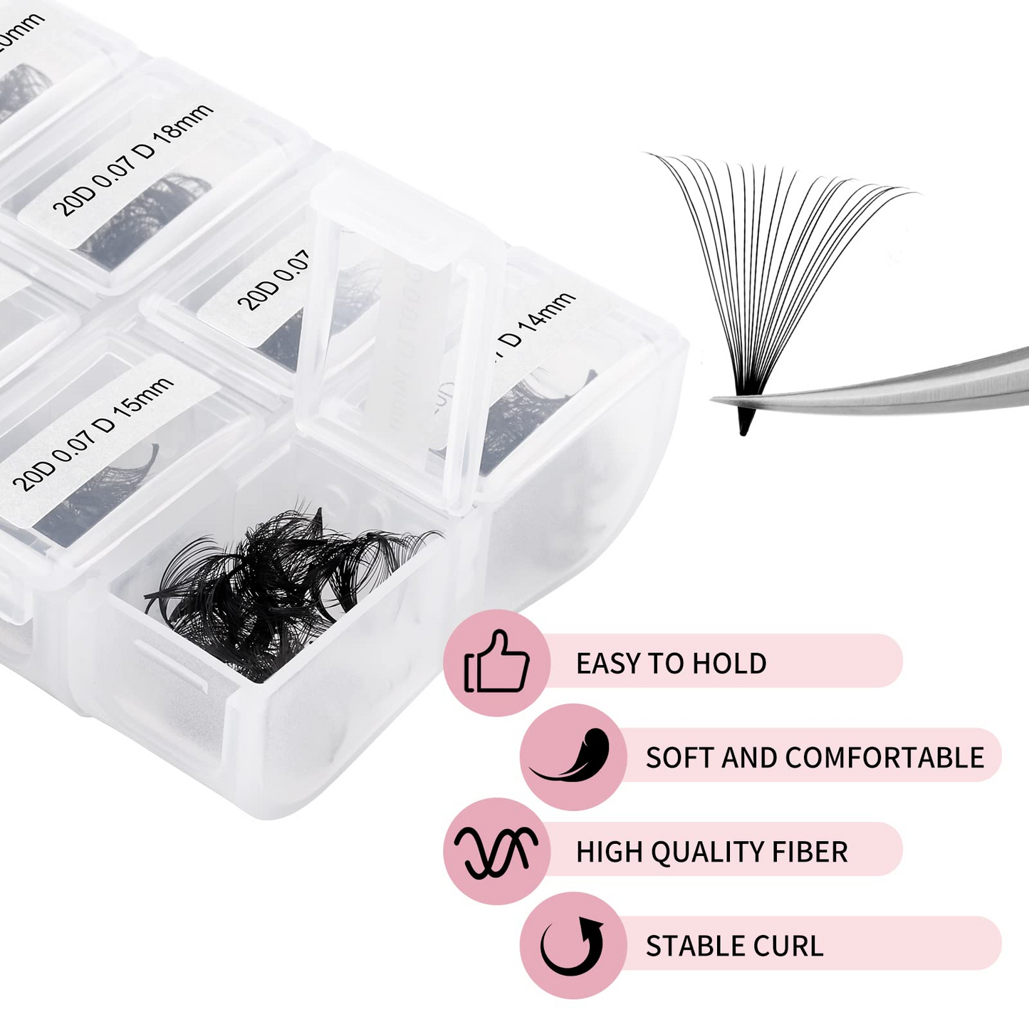 600 20D Premade Loose Fan Lashes for Mega Volume Eyelash Extensions