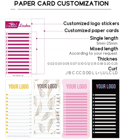 Eyelash cardstock