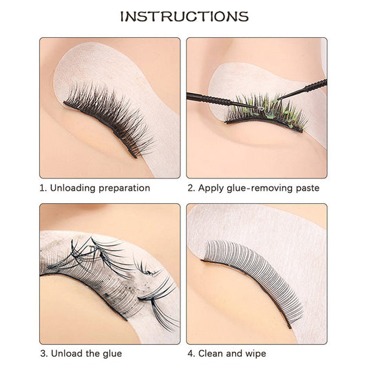 Methods for removing eyelash extension glue