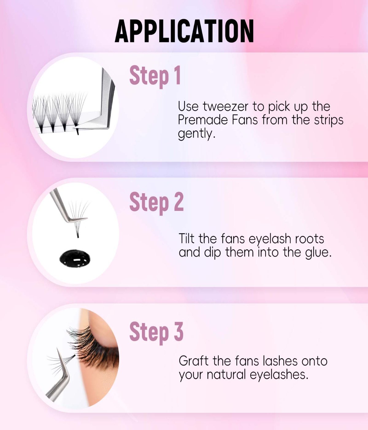 Fadlash lashes premade fans​