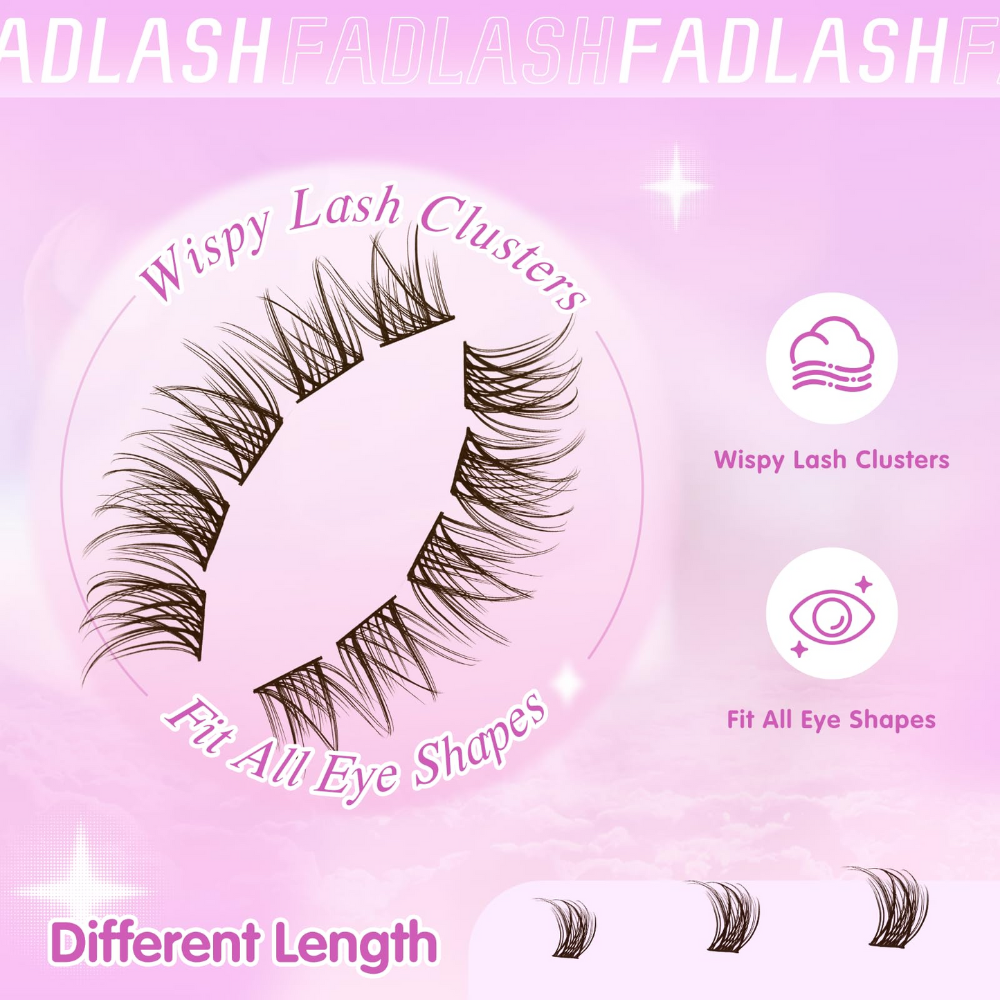 (🇺🇸 US Stock) Brown DIY Lash Clusters | Natural D Curl 8-16mm Tray
