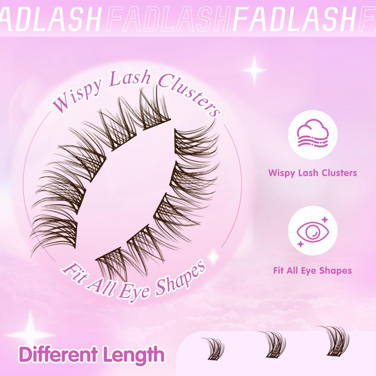 (🇺🇸 US Stock) Brown DIY Lash Clusters | Natural D Curl 8-16mm Tray