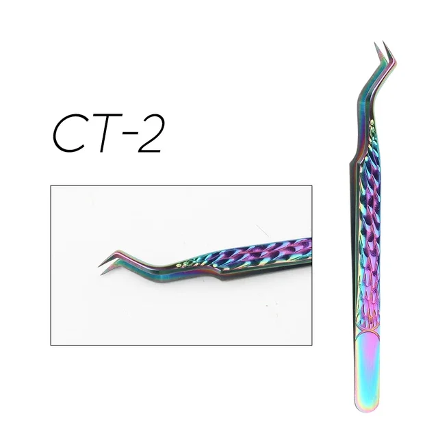 CT-2 S-curve eyelash extension tweezers for detailed lash work