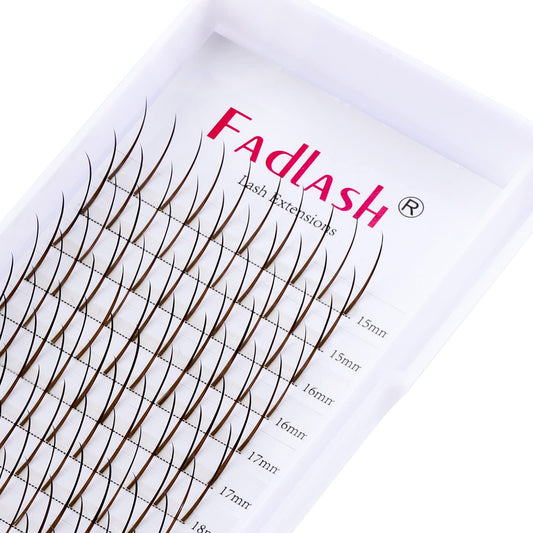 Brown Spike Lash Extensions — 0.07mm D Curl Wispy Highlight Lashes