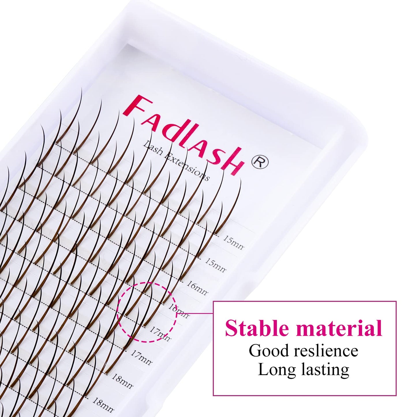 Brown Spike Lash Extensions — 0.07mm D Curl Wispy Highlight Lashes