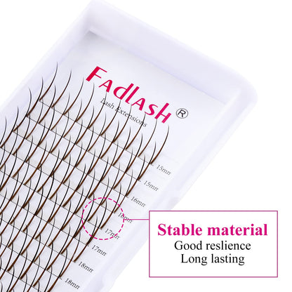 Brown Spike Lash Extensions — 0.07mm D Curl Wispy Highlight Lashes
