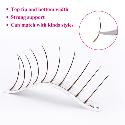Brown Spike Lash Extensions — 0.07mm D Curl Wispy Highlight Lashes