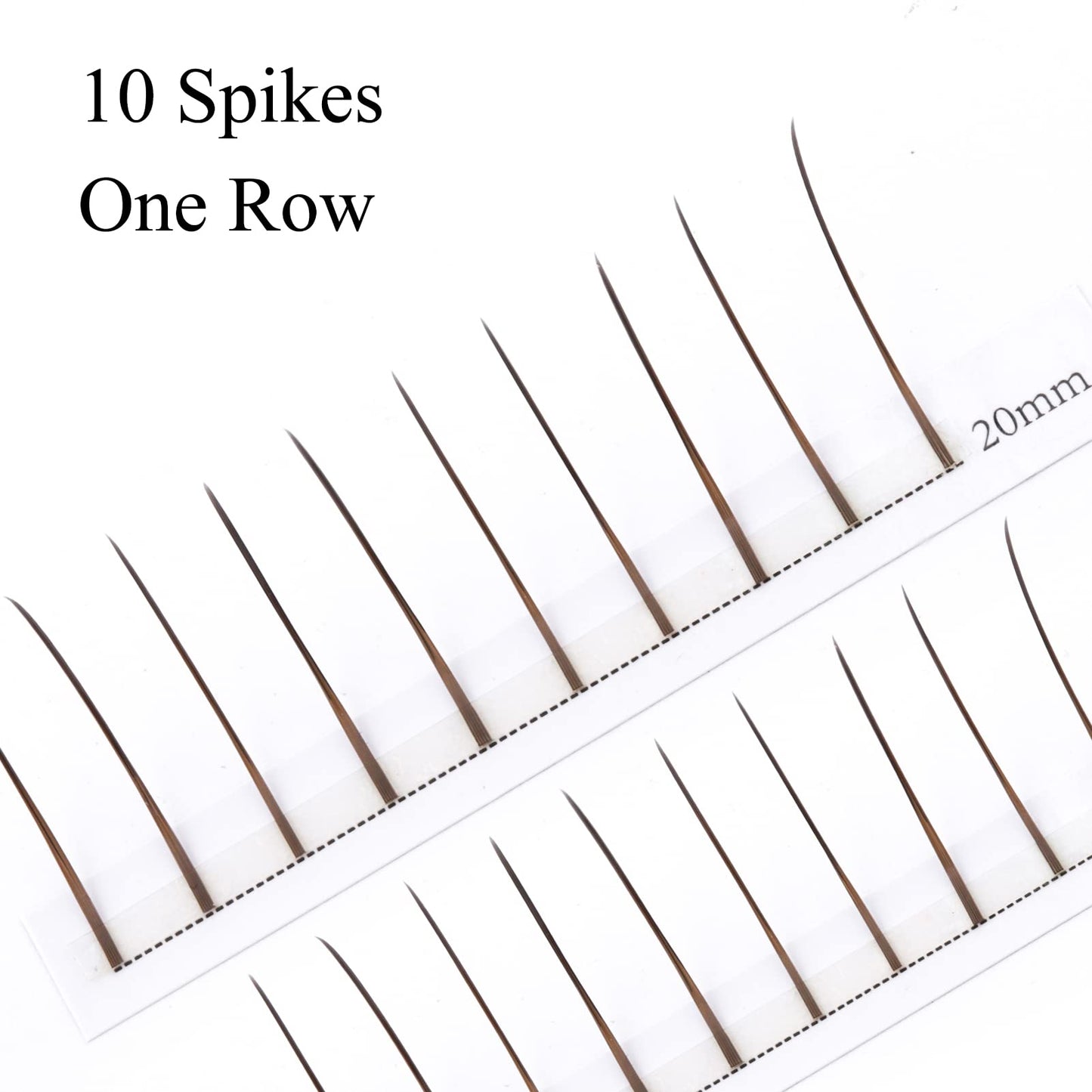 Brown Spike Lash Extensions — 0.07mm D Curl Wispy Highlight Lashes