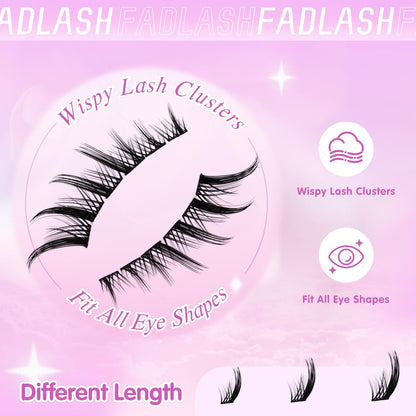 wispy cat eye hybrid lashes​ D curvature