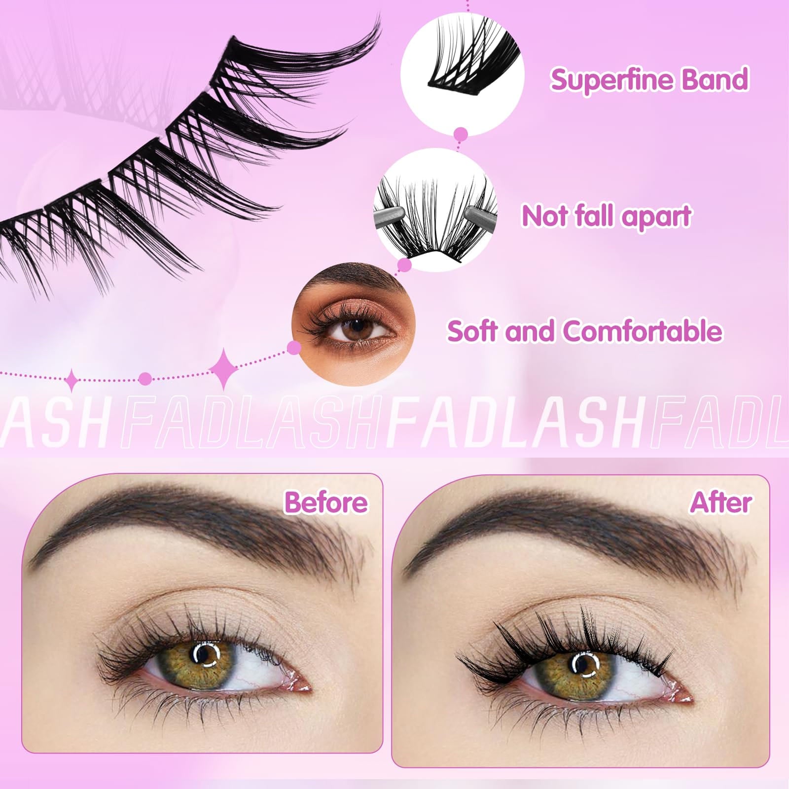 diy wispy wet lashes​ fadlash