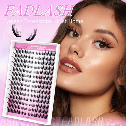 Images of models with delicate, clustered eyelashes