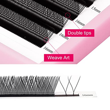 YY Lash Extensions – 0.05D Curl Mixed Tray (13–16mm)