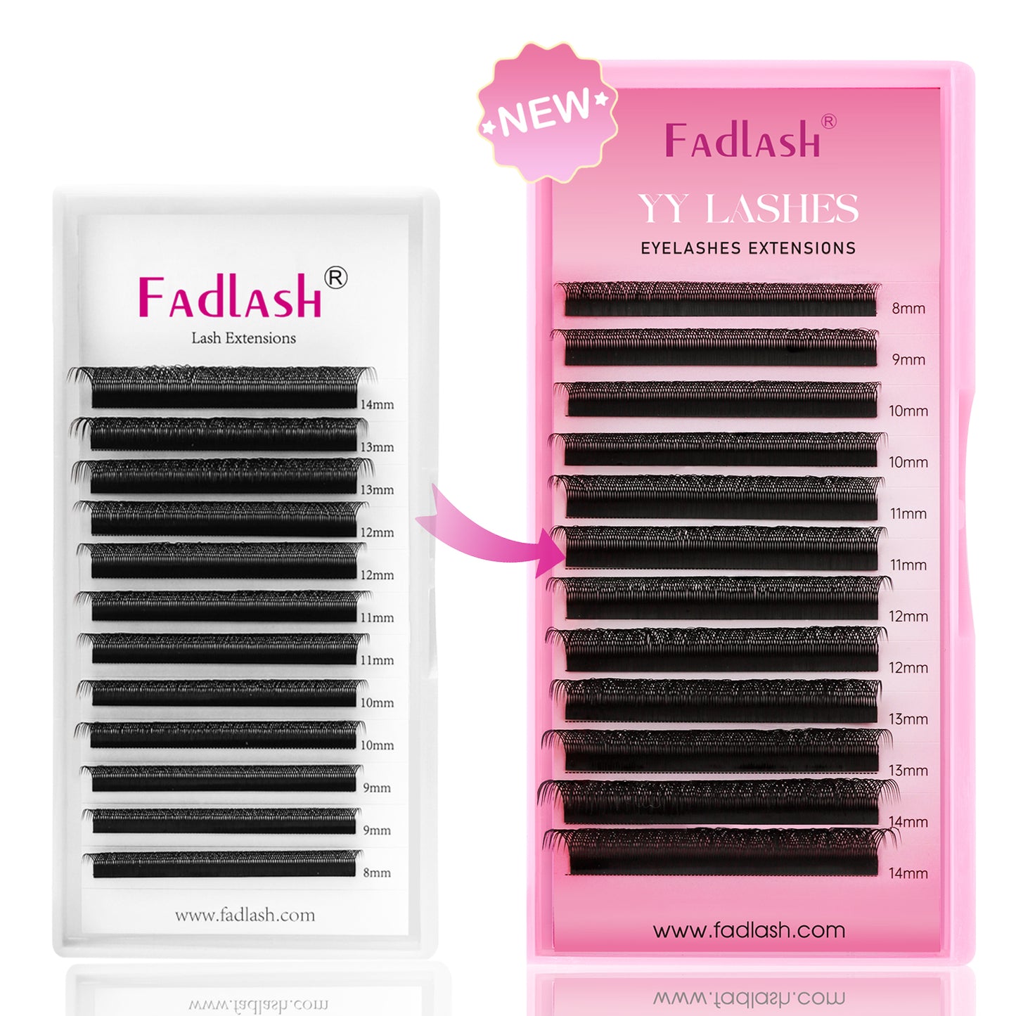 YY lash extensions single length tray