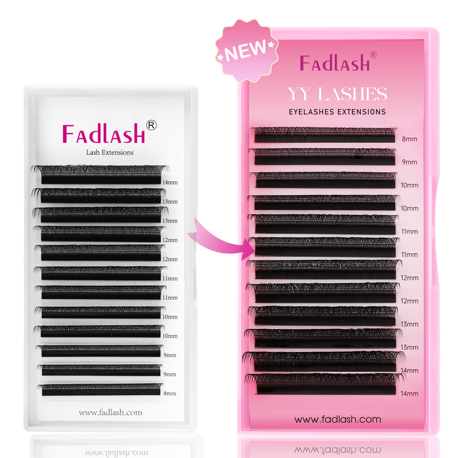YY lash extensions single length tray